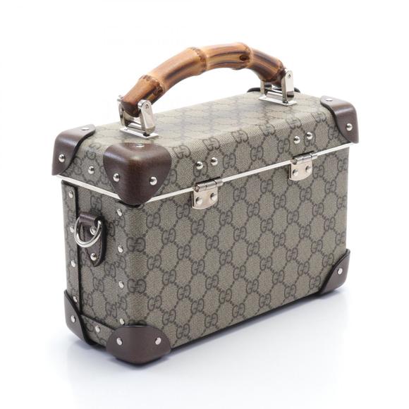 Gucci Bamboo GG Supreme Vanity Case Canvas Vanity Bag 588351 in Good condition - Picture 2 of 8